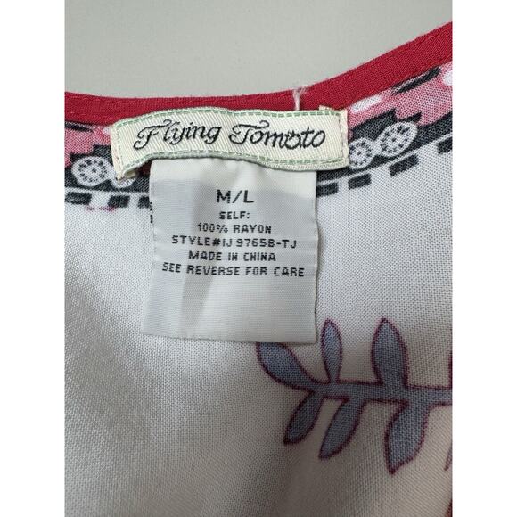 Flying Tomato Womens Floral Kimono SZ M L Cover Up Cruise Vacation Beach Duster - Picture 2 of 11